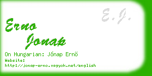 erno jonap business card