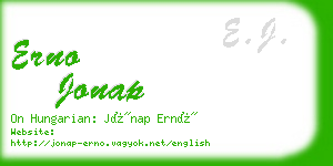 erno jonap business card